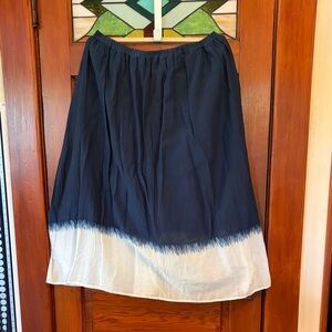 Simply Vera Vera Wang Navy and White Dip-Dye Midi Skirt - never worn!